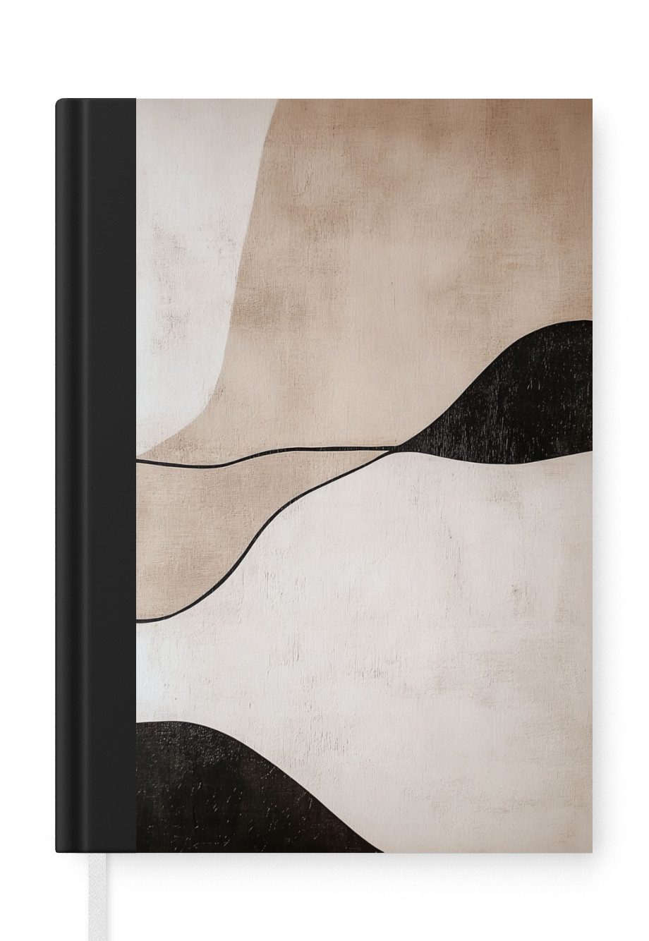 MuchoWow Notizbuch Konturlinien - Abstrakte Landschaft, Notebook, Notizblock a5, Tagebuch, Journal Liniert