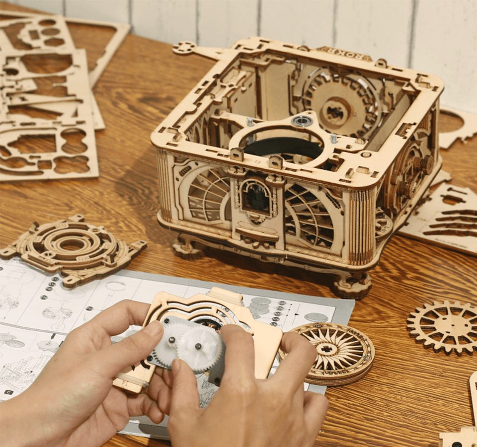 Robotime Modellbausatz Robotime Retro Grammophon Mechanisches Holzpuzzle, M günstig online kaufen