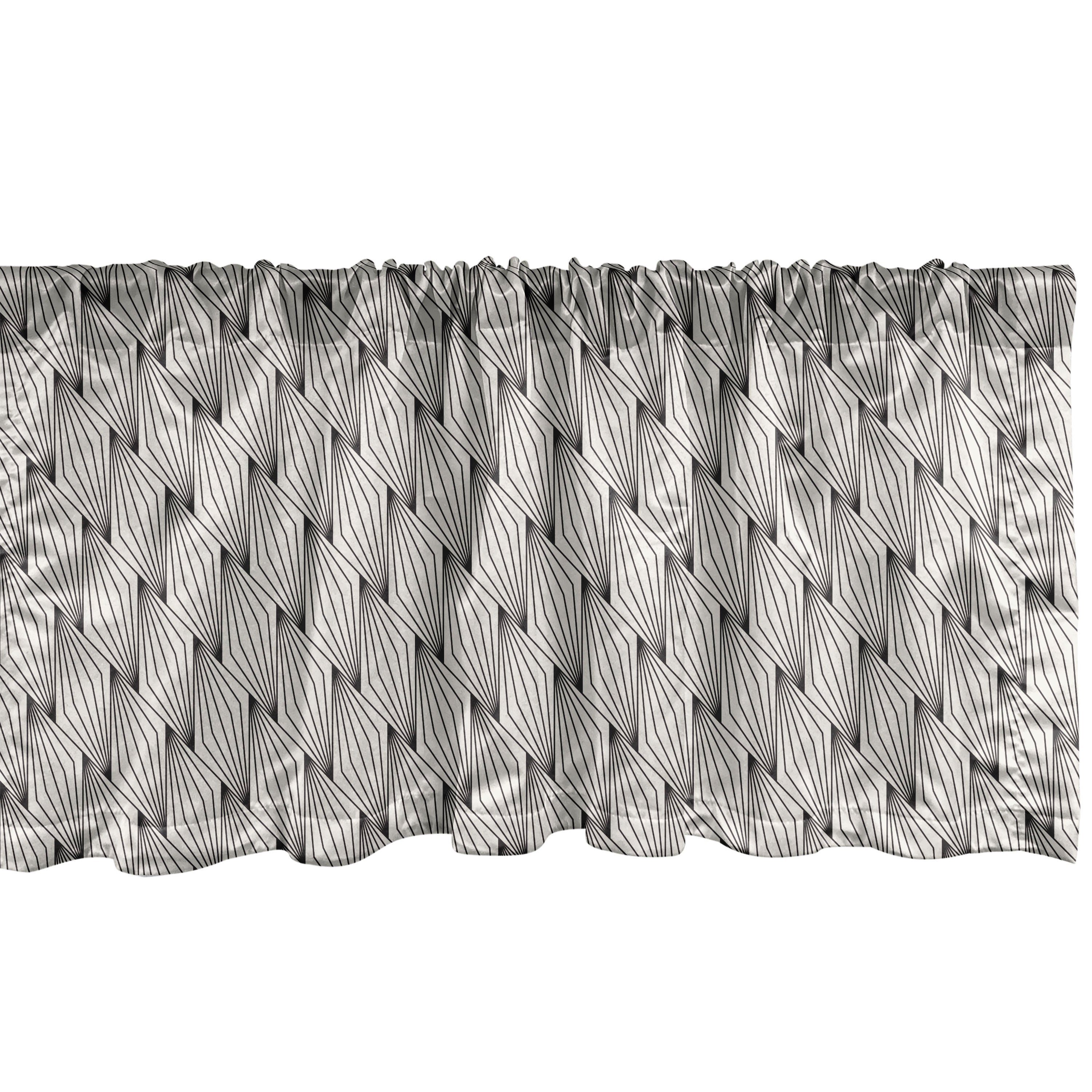 Scheibengardine Vorhang Volant für Küche Schlafzimmer Dekor mit Stangentasche, Abakuhaus, Microfaser, japanisch Traditionelle asiatische Art Deco