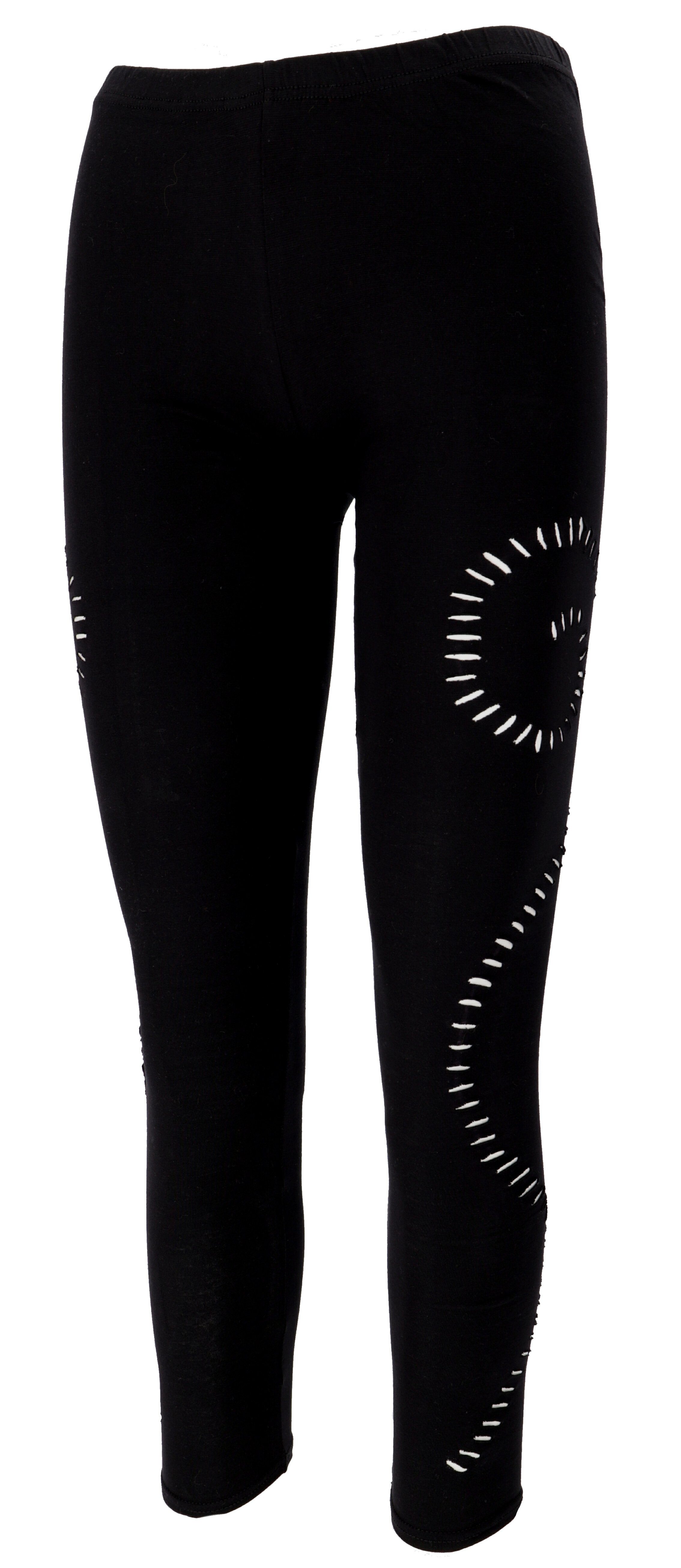Guru-Shop Hose & Shorts Psytrance Goa Damen Leggings, Yoga Leggings -.. alternative Bekleidung