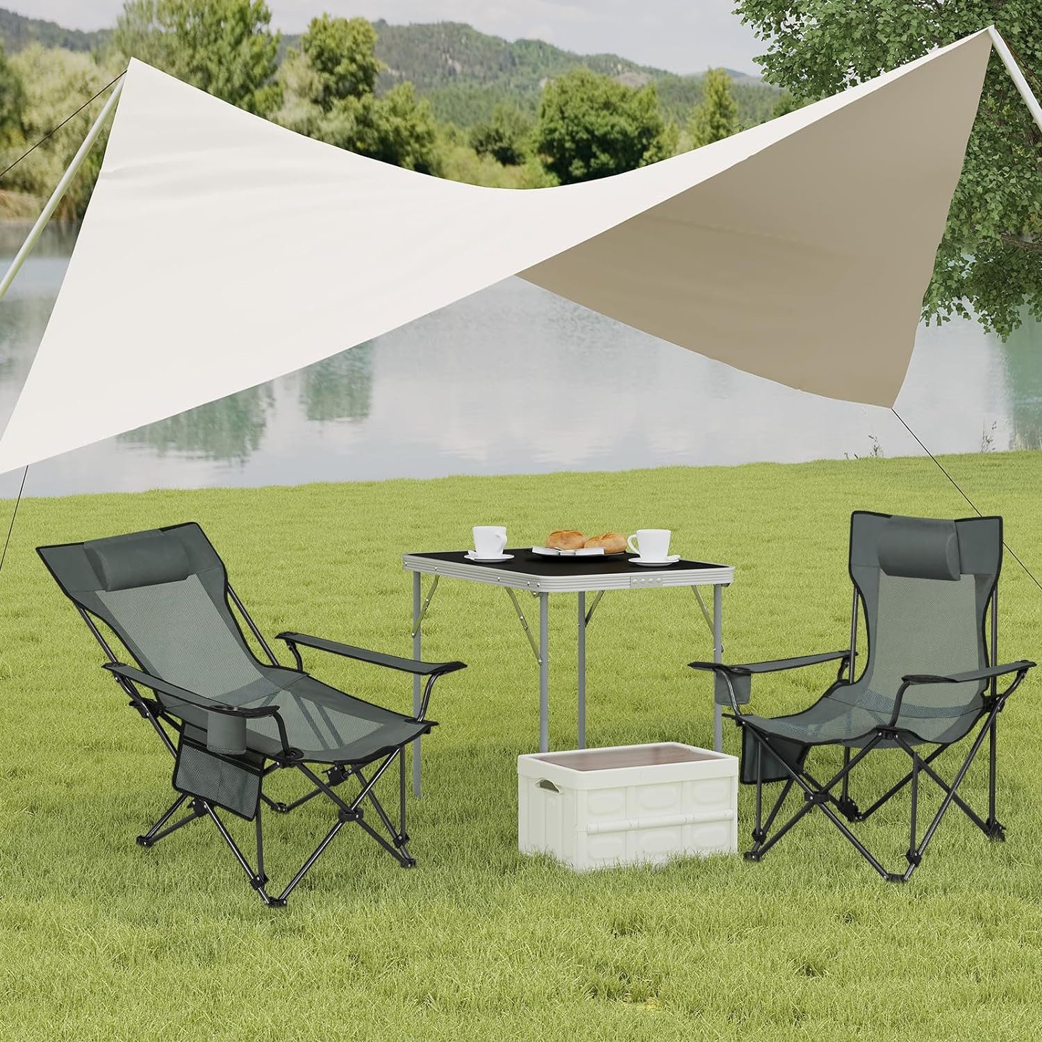Woltu Campingstuhl, klappbar, verstellbare Rückenlehne, Ultraleicht günstig online kaufen