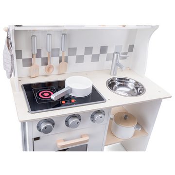 New Classic Toys® Spielzeug-Polizei Einsatzset Küchenzeile Kinderküche aus Holz Moderne E- Küche in Weiß Holzküche