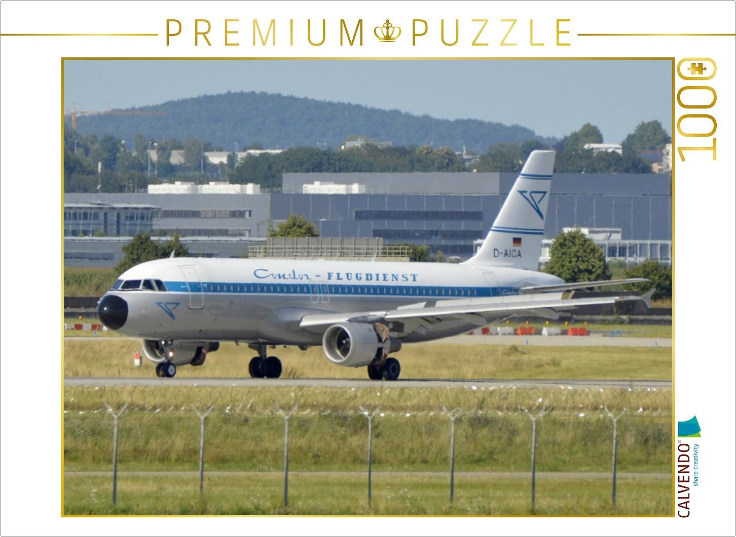 CALVENDO Puzzle CALVENDO Puzzle Condor - Airbus A320 1000 Teile Puzzle quer, 1000 Tei, 1000 Puzzleteile