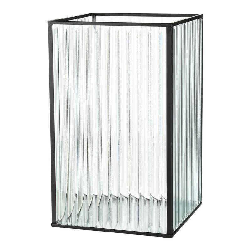Depot Windlicht Windlicht Line (Packung, 1 Stück Windlicht), aus Glas, Metall, B 14 Zentimeter, H 23 Zentimeter, T 14 Zentimeter