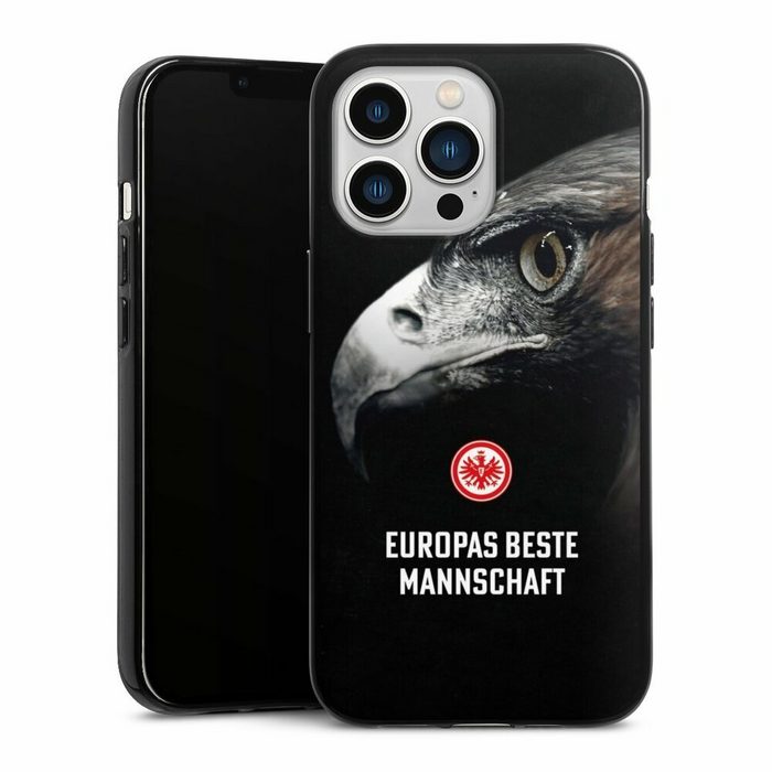 DeinDesign Handyhülle Eintracht Frankfurt Offizielles Lizenzprodukt Europameisterschaft Apple iPhone 13 Pro Silikon Hülle Bumper Case Handy Schutzhülle