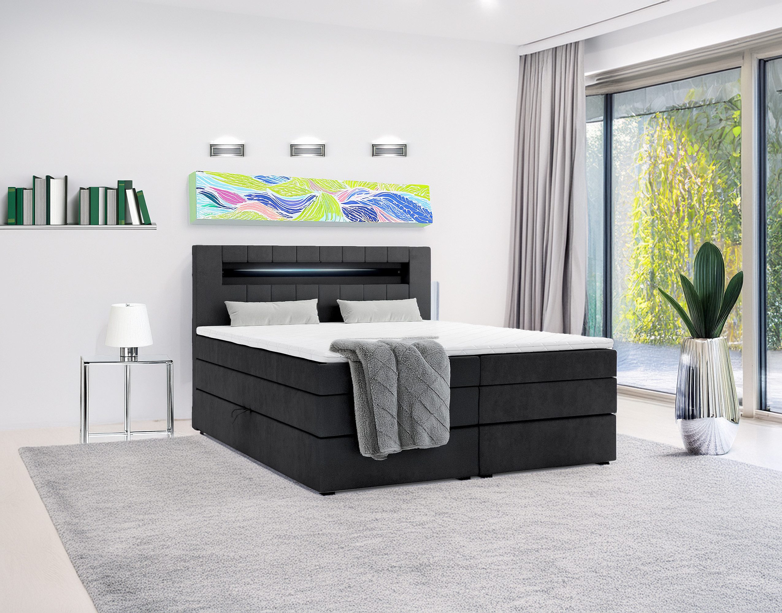 M-Punkt24 Boxspringbett Kuba King (mit Visco günstig online kaufen