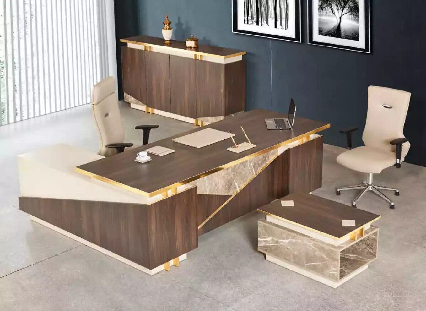 Designer Büromöbel Neu Arbeitzimmer In Möbel Luxus Couchtisch Tisch Holz Couchtisch Europe Made JVmoebel (Couchtisch),