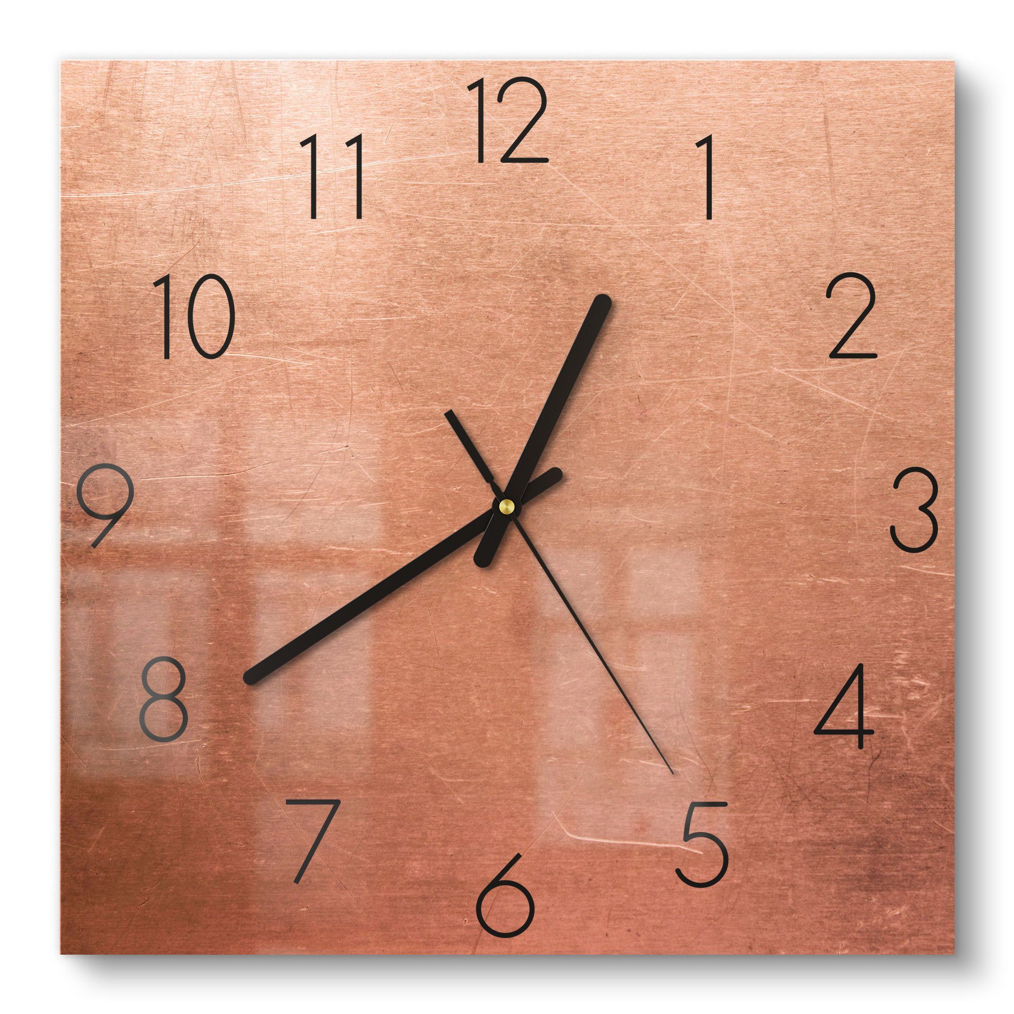 DEQORI Wanduhr 'Kupferplatte mit Kratzern' (Glas günstig online kaufen