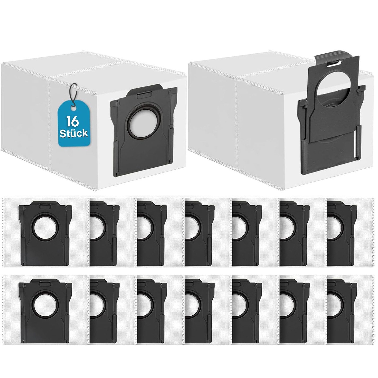 SURFOU Staubsaugerbeutel 16 Staubbeutel für Dreame S40/X40 Pro/L40s Pro Ultra, Mova P50/P10, 4-lagig, staubdicht, für Haustier & Allergiker, Ersatz Zubehör