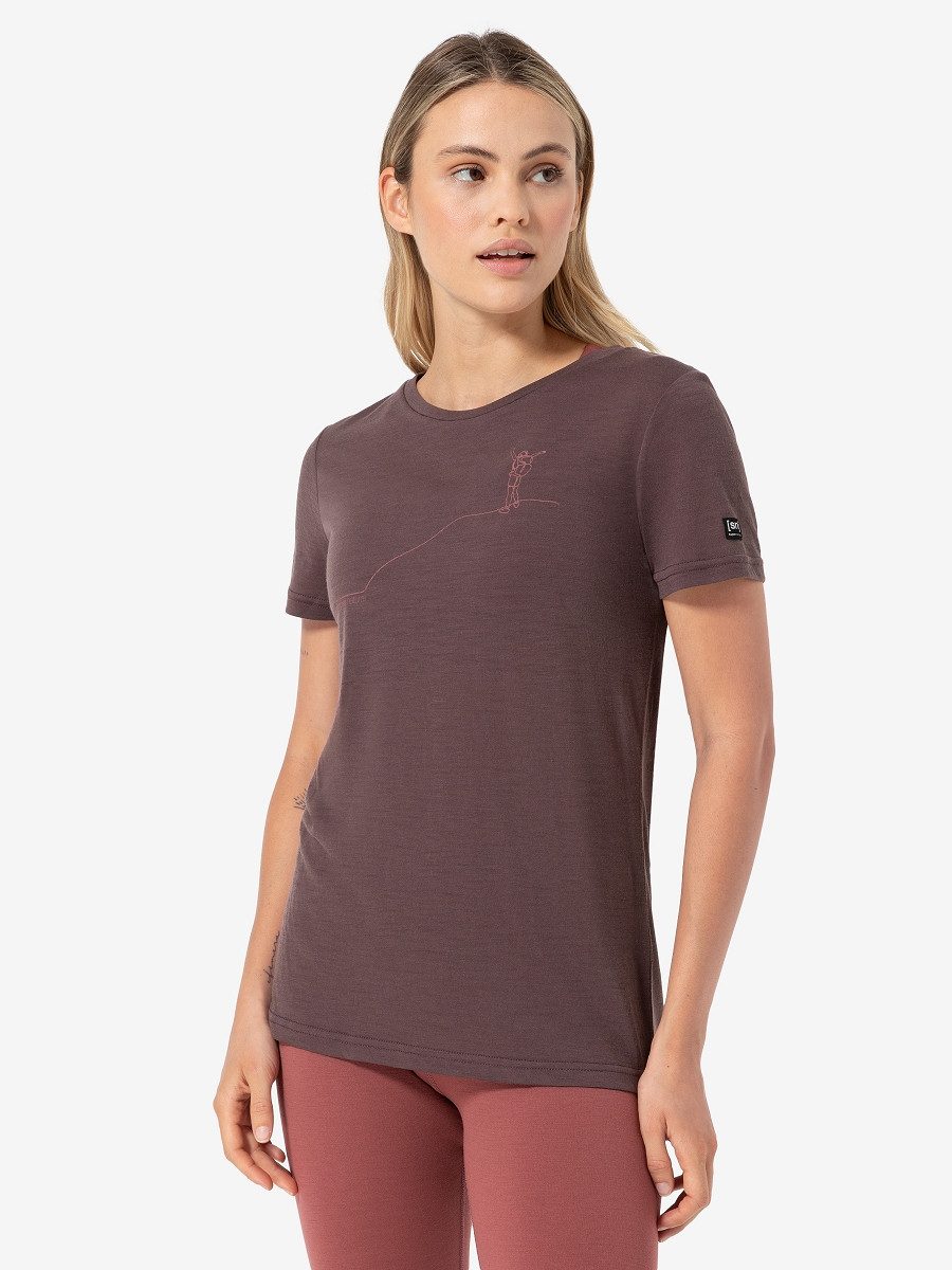 SUPER.NATURAL Print-Shirt Merino T-Shirt W GIPFELGLÜCK günstig online kaufen