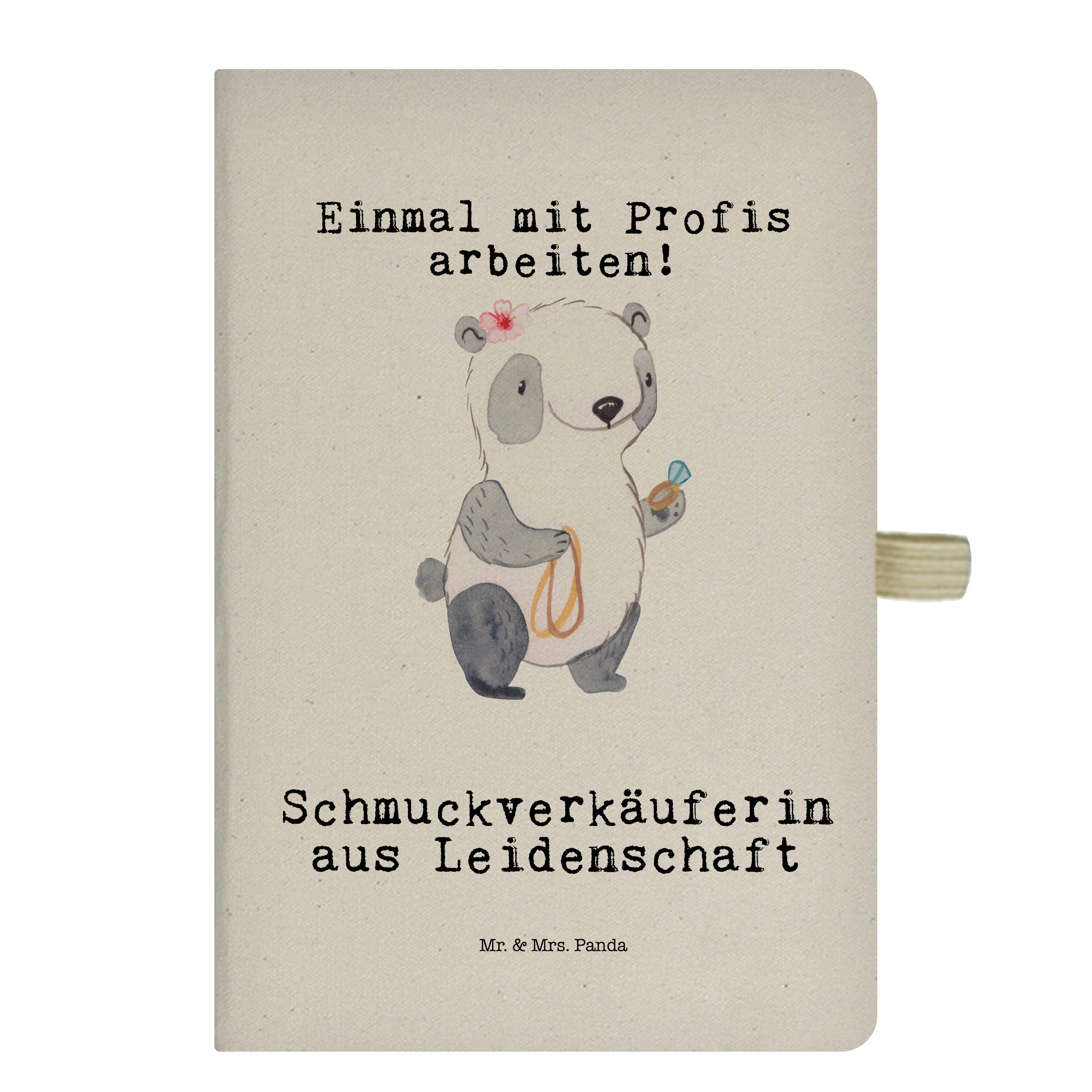 Mrs. Panda Panda Schmuckverkäuferin & Transparent - Notizbuch - neuer & Leidenschaft S Geschenk, aus Mr. Mrs. Mr.