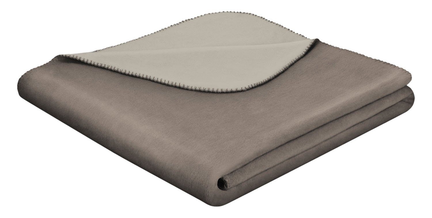 Wohndecke DALORA, Doublefacedecke, Taupe, Sand 150 günstig online kaufen