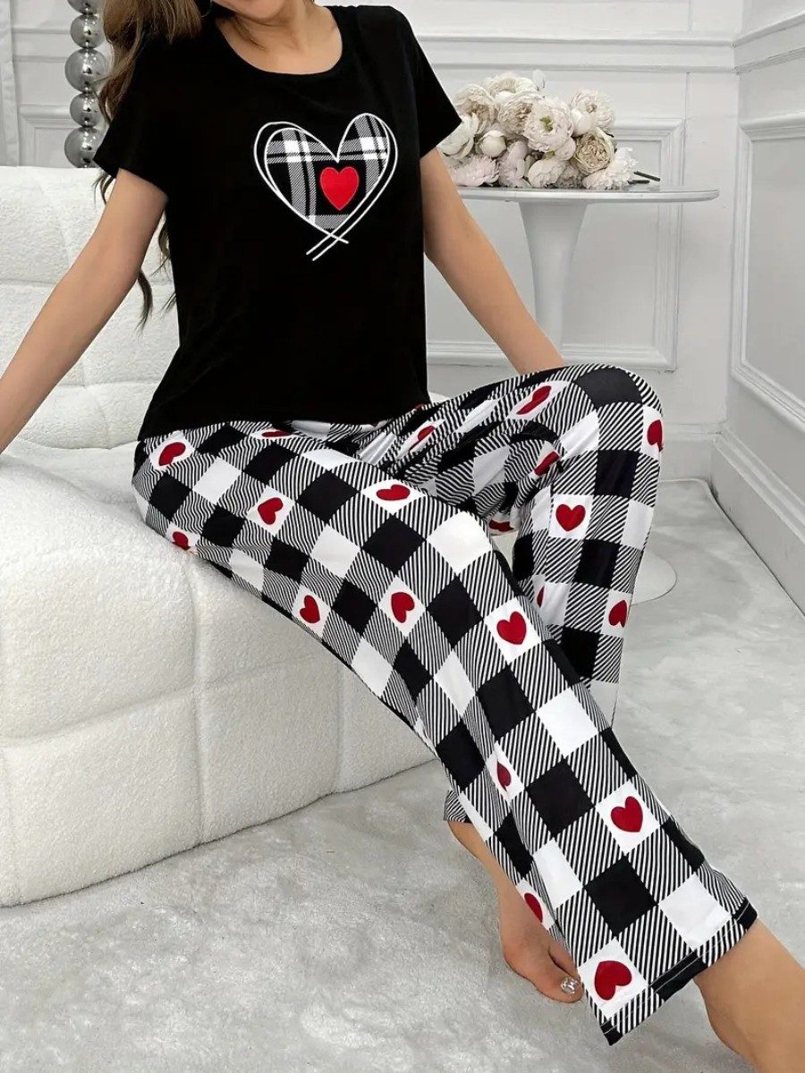 Elegant Love Pyjama Lässige Damen Nachtwäsche günstig online kaufen