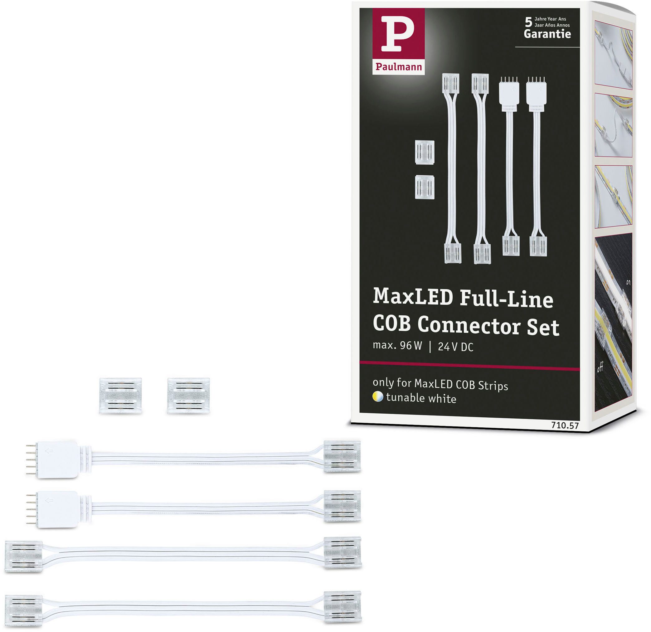 Kabelverbinder-Sortiment MaxLED Connector Set Full-Line COB Weiß, Transparent