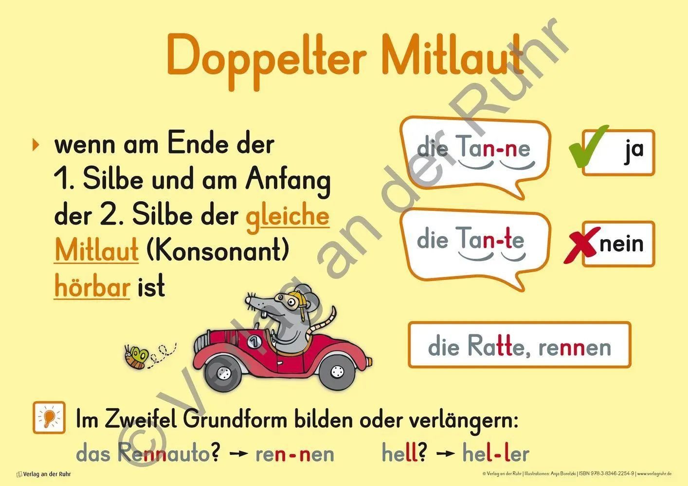 Verlag an der Ruhr Poster Merk-Poster: Rechtschreibung - Aufbauwissen