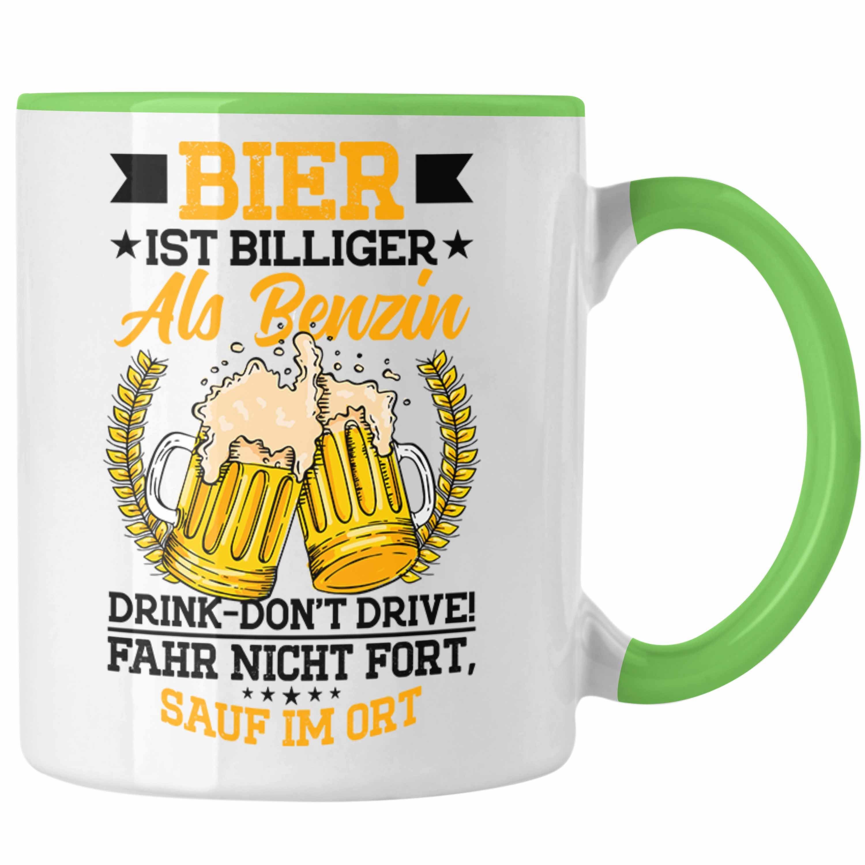 Trendation Tasse Trendation - Lustiges Bier Trinker Geschenk Tasse Sauf Im Ort Geschenkidee Land Grün