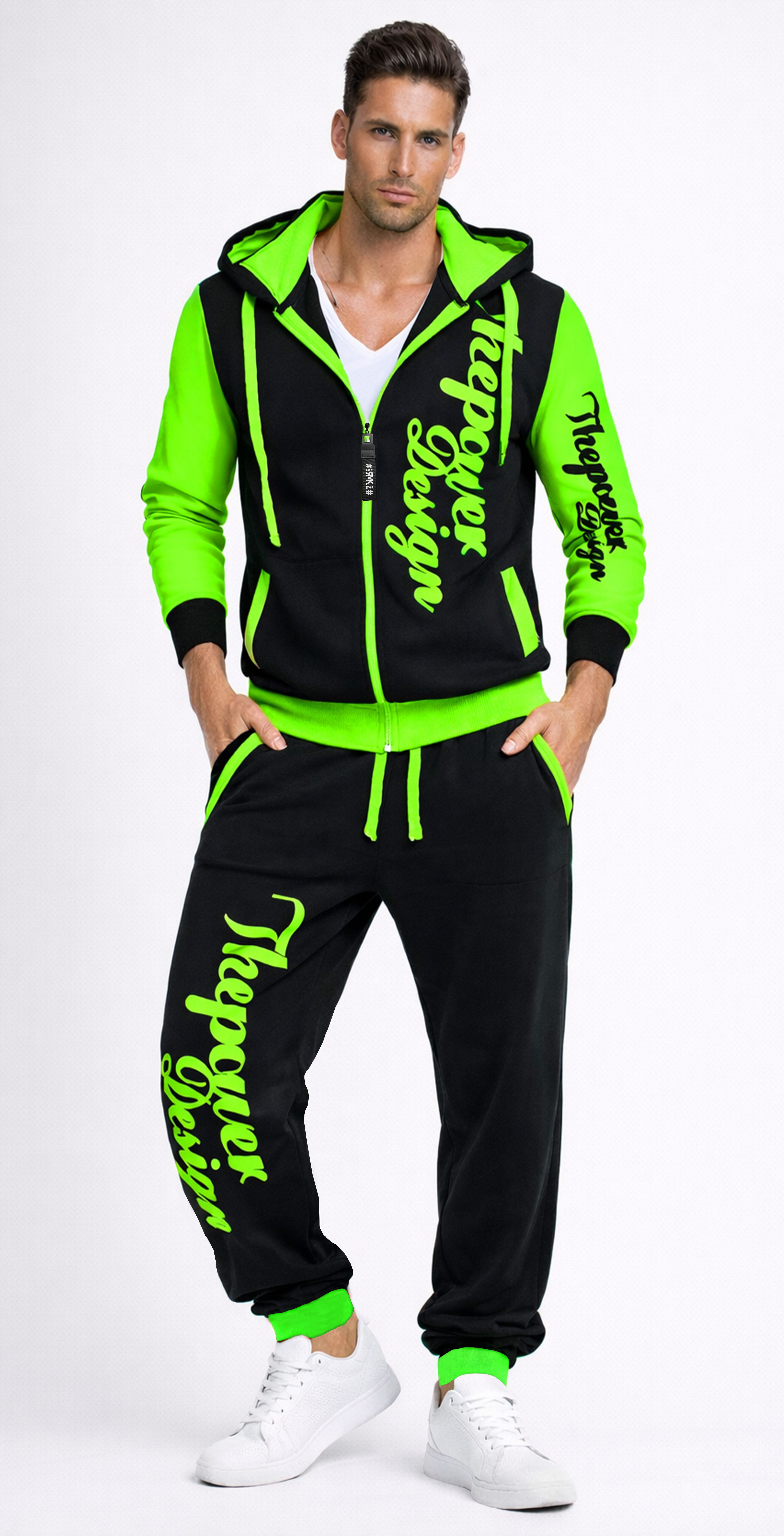 RMK Jogginganzug Herren Sportanzug The Power (Set), Trainingsanzug Freizeitanzug Gym Fitness mit Kapuze