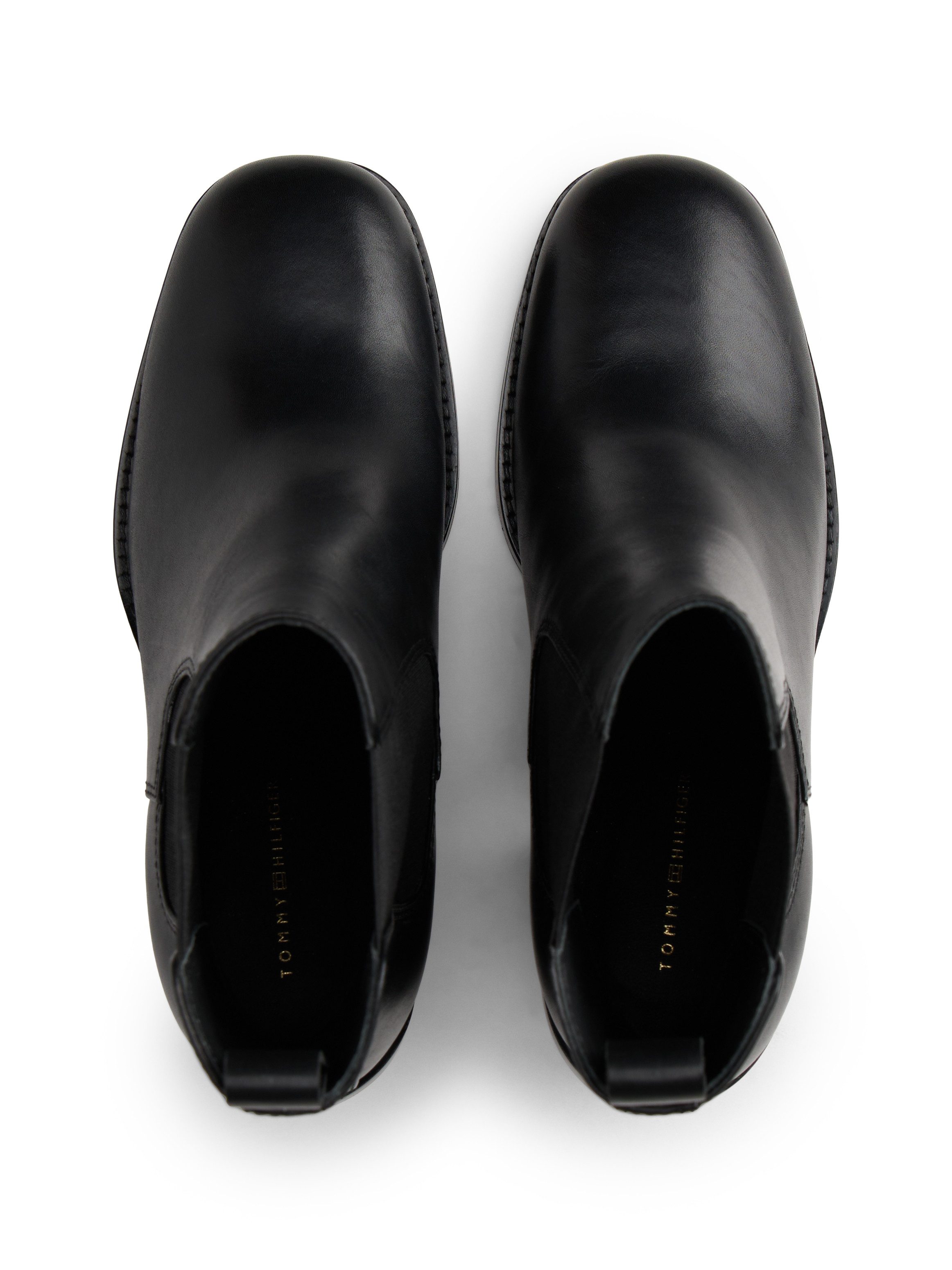Tommy Hilfiger SQUARE TOE CHELSEA HIGH BLOCK HL Chelseaboots, Blockabsatz, Stiefelette mit beidseitigem Strecheinsatz