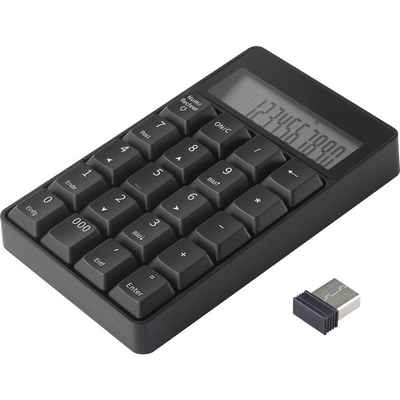 Renkforce Numerisches Funk-Tastenfeld mit Taschenrechner Tastatur (Display, Taschenrechnerfunktion)