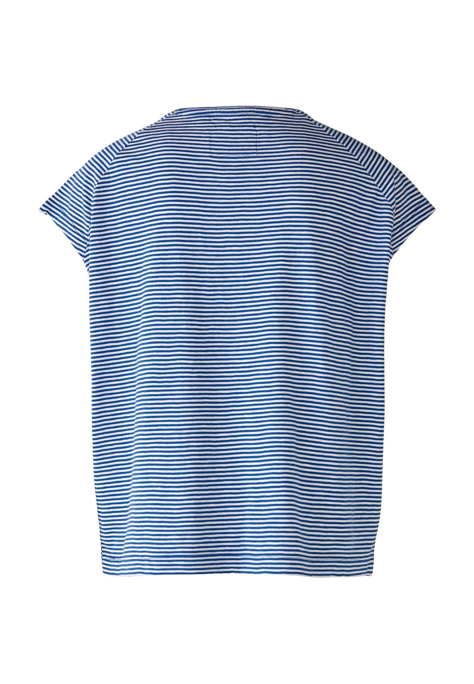 Oui T-Shirt T-Shirt aus white 100% blue Bio-Baumwolle lt
