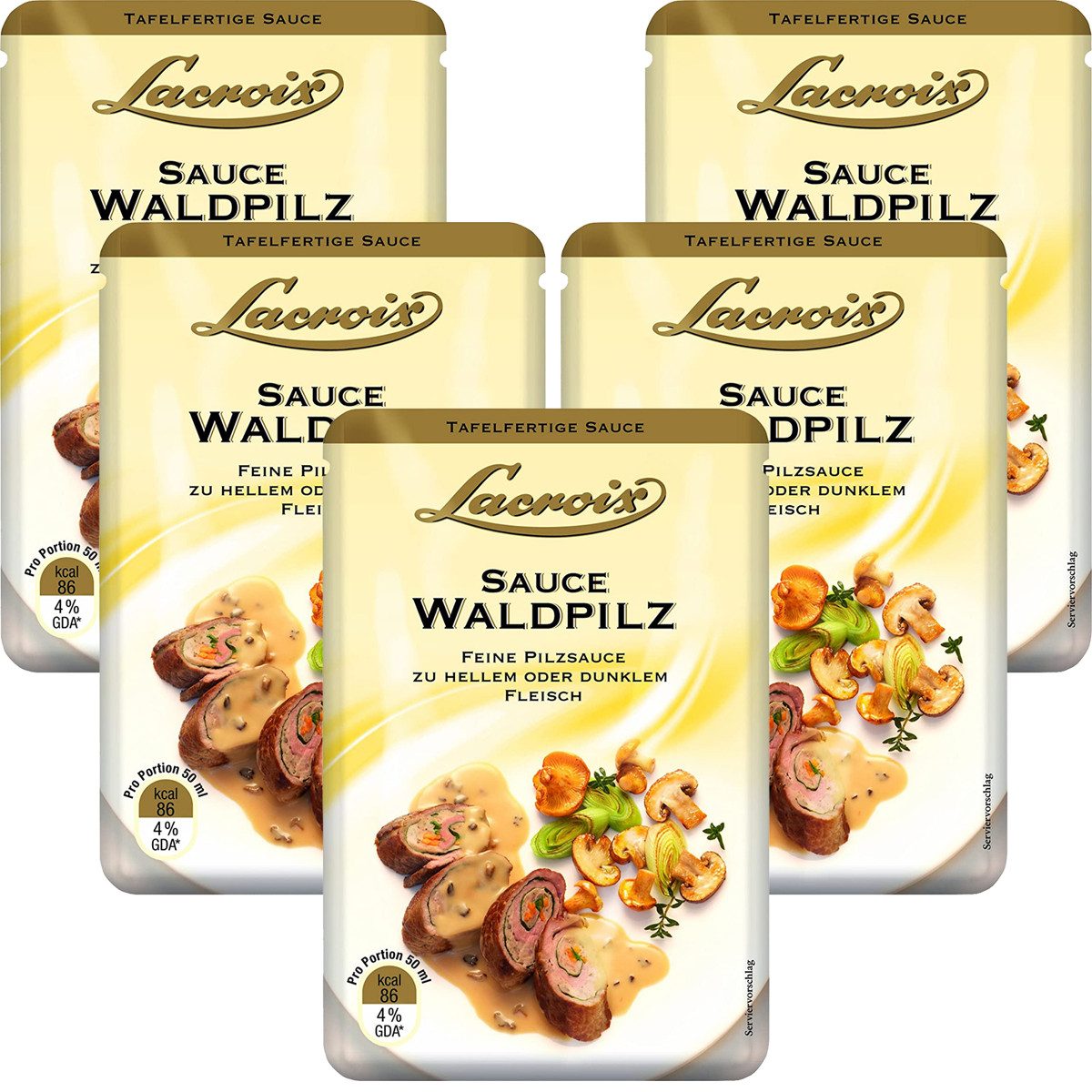 Lacroix Saucen, Lacroix Sauce Waldpilz fein cremig Pilzsauce zu Fleisch 150ml 5er Pack