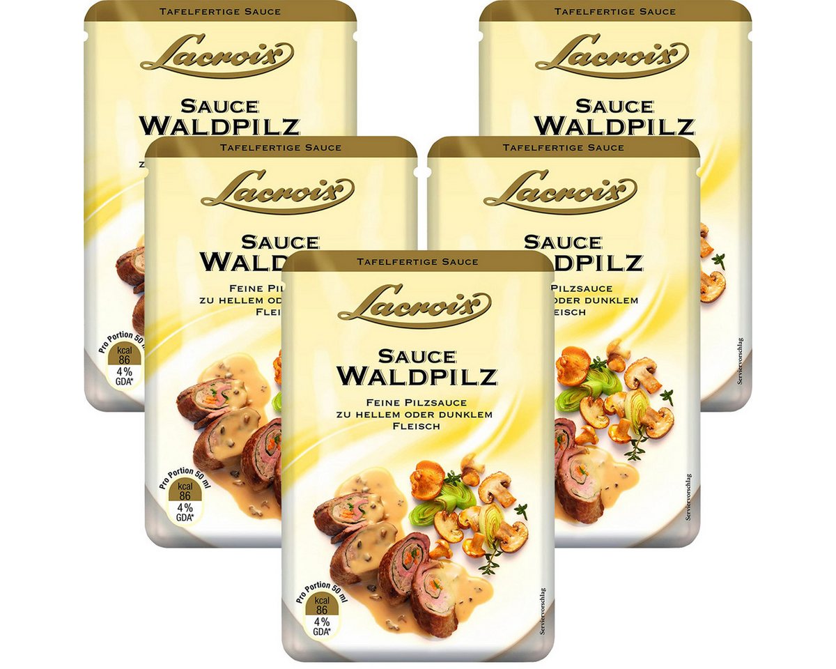 Lacroix Saucen, Lacroix Sauce Waldpilz fein cremig Pilzsauce zu Fleisch 150ml 5er Pack