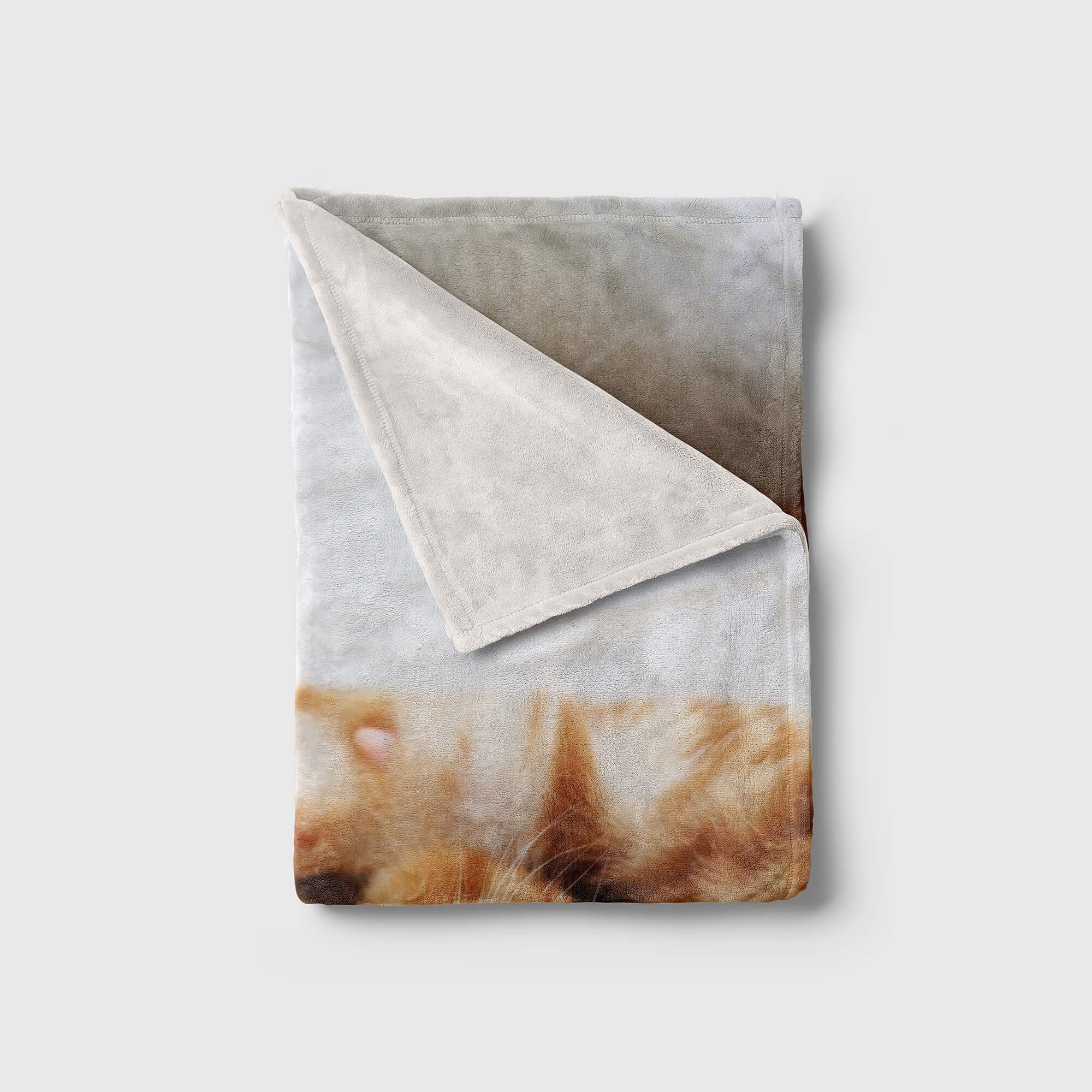 Handtuch Katze, Sinus kleine mit Tiermotiv Saunatuch (1-St), Kuscheldecke Baumwolle-Polyester-Mix Handtücher Art Strandhandtuch Handtuch süße