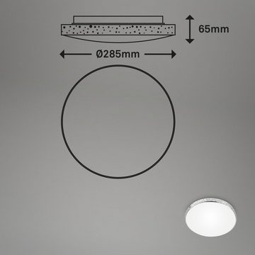 Briloner Leuchten LED Deckenleuchte 3651-016, LED fest verbaut, Neutralweiß, Laserloch-Optik, IP44, weiß, Neutralweiß 4000K, 12, 5 W  1300 lm