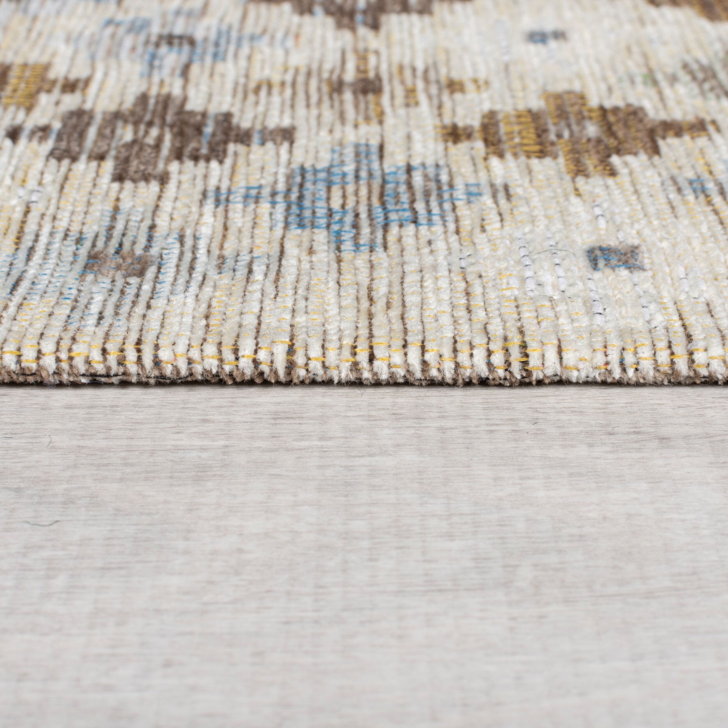 FLAIR RUGS Teppich Abstract Diamond, rechteckig, Höhe: 3 mm, Chenille-Teppich, Melange Effekt, Wohnzimmer, Schlafzimmer, Esszimmer