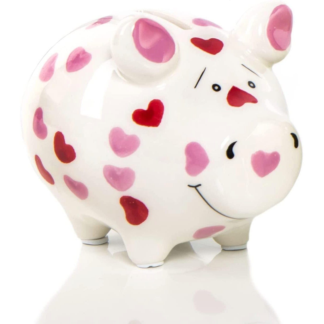 Logbuch-Verlag Dekofigur Süßes Sparschwein mit Herzen rosa pink weiß - aus günstig online kaufen