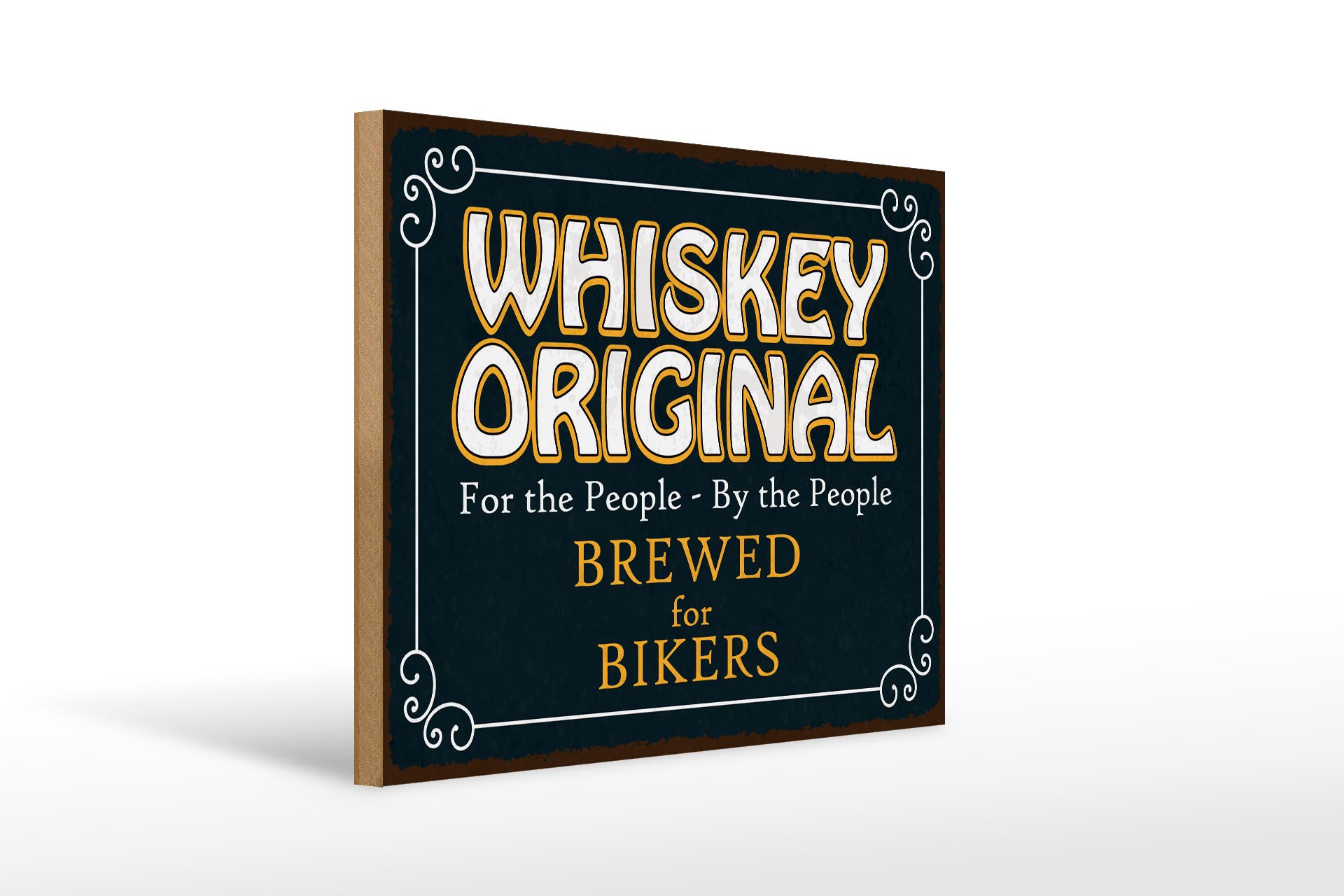 Holzbild Spruch 30x40 cm Whiskey original For the People