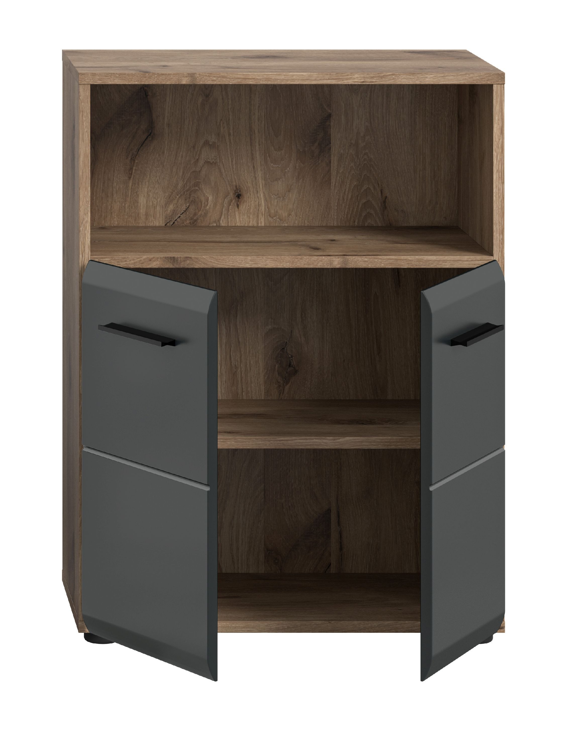 xonox.home Stauraumschrank Nox Oak Nachbildung Melamin beschichtet modern 60x80x30 cm