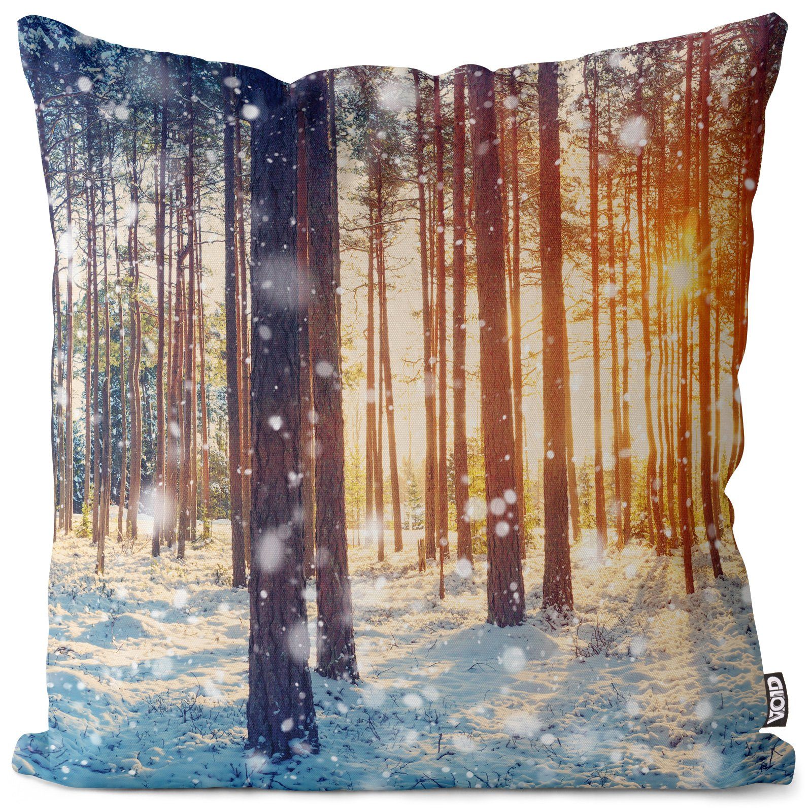 VOID Kissenbezug, (1 Stück), Winterwald Wald Winter Schnee Wandern Ausflug günstig online kaufen