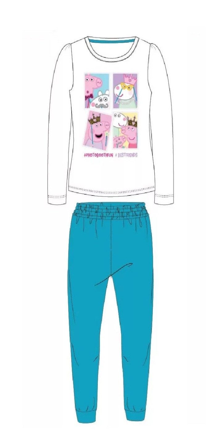 Peppa Pig Pyjama Peppa Freunde Schlafanzug Bilder Pyjama Baumwolle Langarm 92-116cm