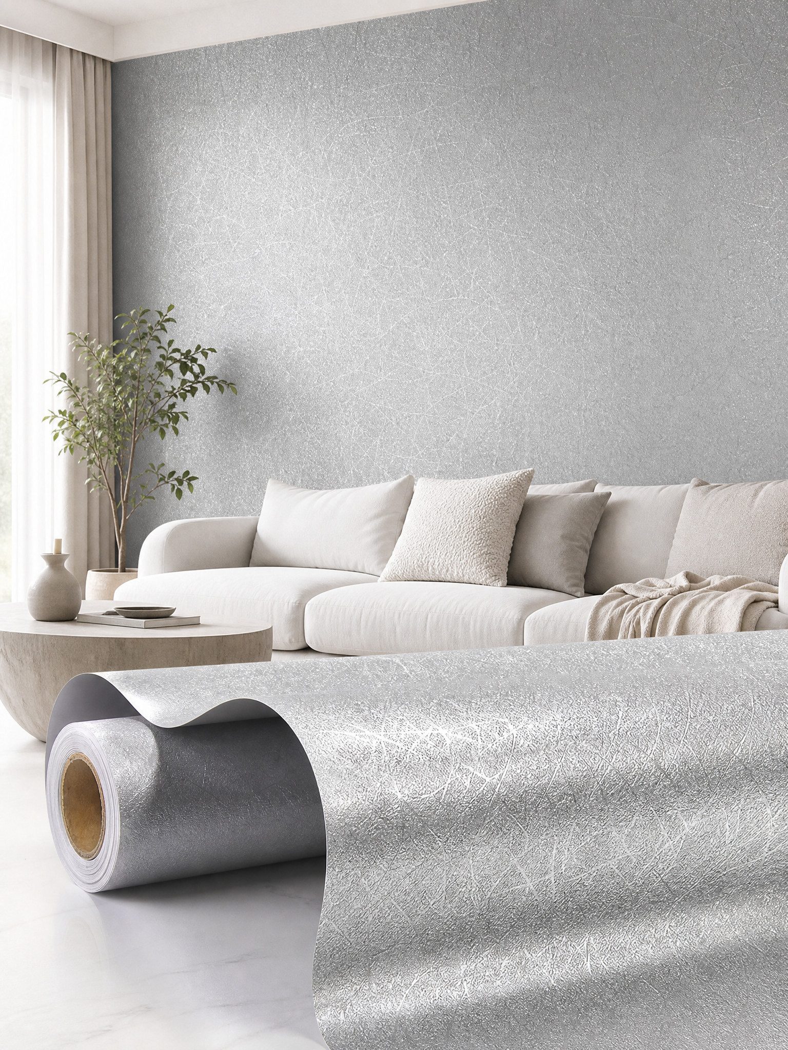 HomeBella Mustertapete Abziehbare Tapete selbstklebend restlos entfernbar, Feuchtigkeitsbeständig, wasserfest – einfache Wandgestaltung