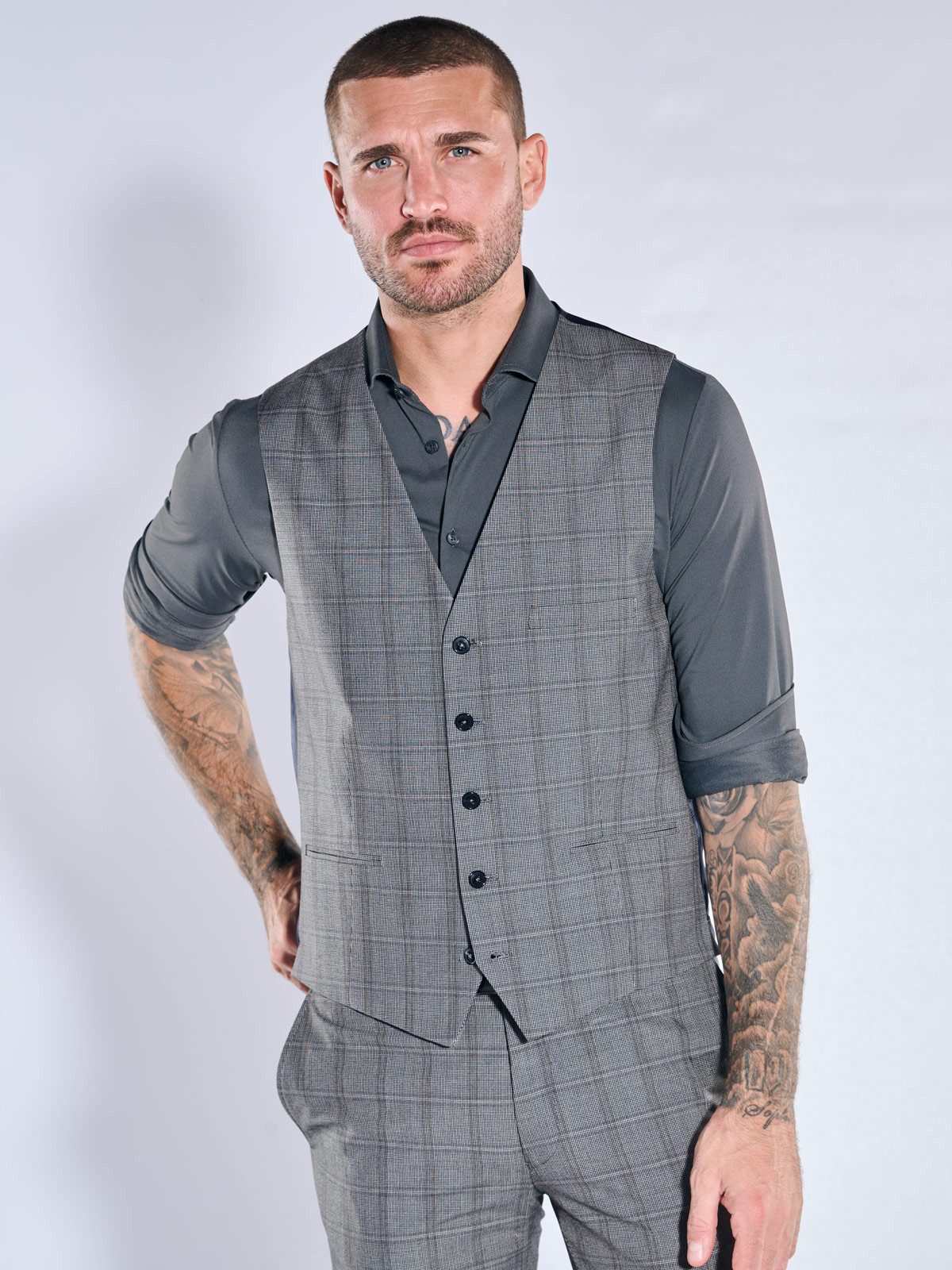 emilio adani Anzugweste emilio adani Herren Anzugsweste, Dunkelgrau