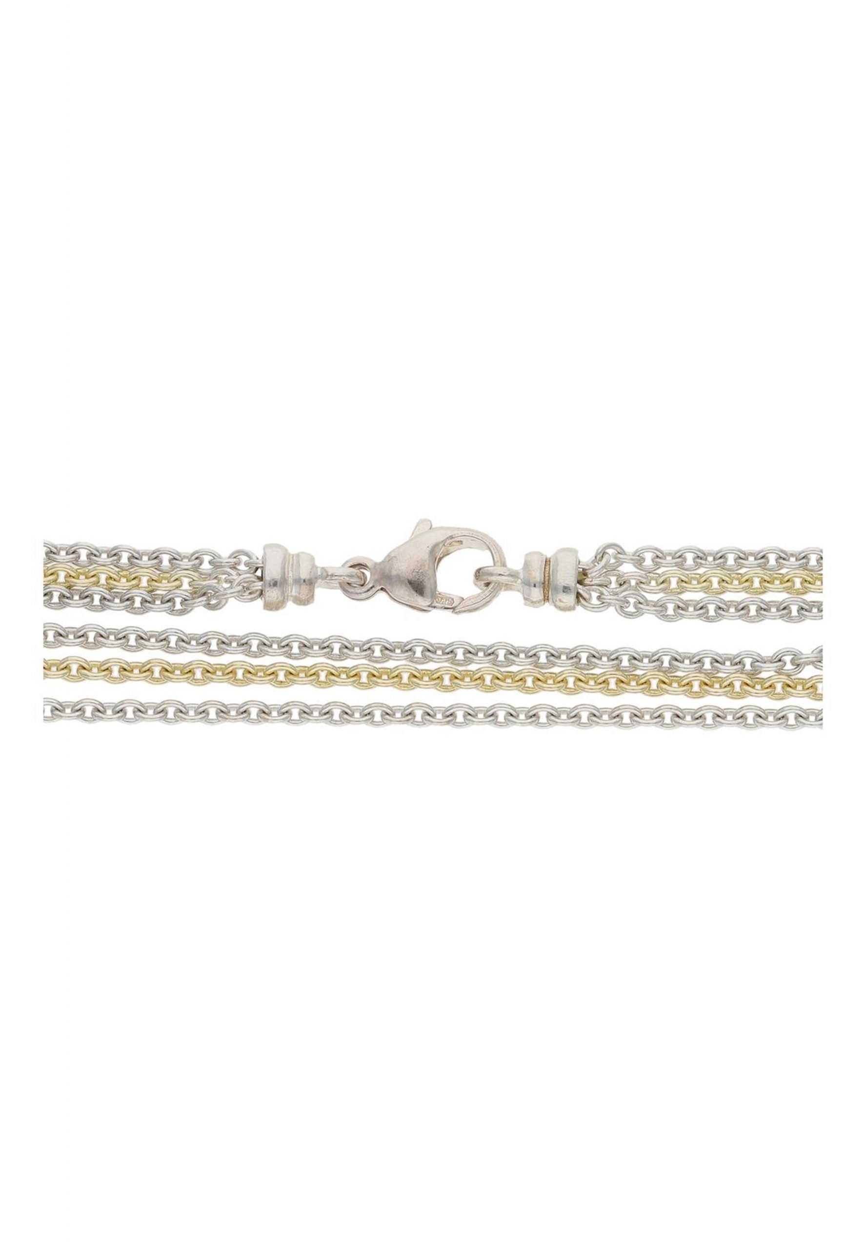 Damen Schmuck JuwelmaLux Silberkette Halskette Silber 3-reihig Halsschmuck (1-tlg), Damen Halskette Silber 925/000, inkl. Schmuc