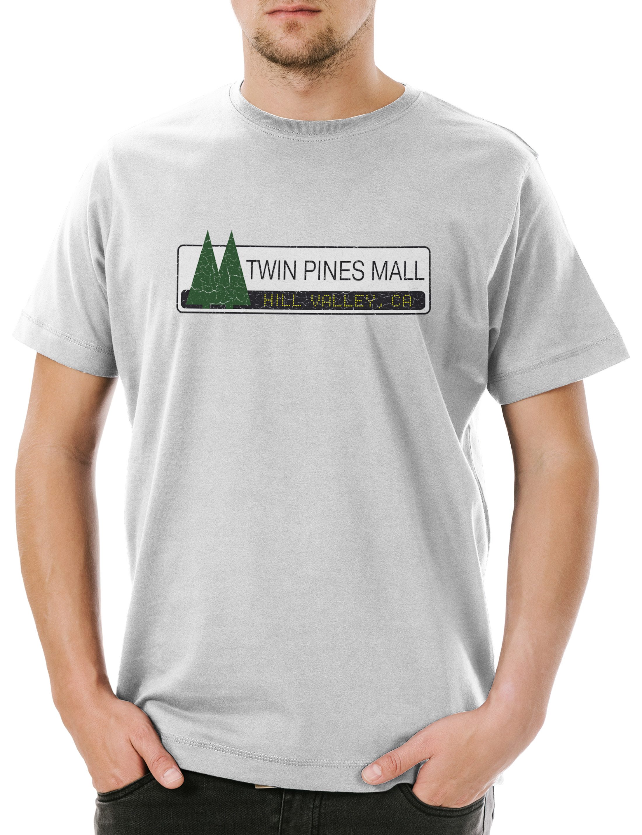 Print-Shirt Twin Pines Mall Herren T-Shirt Back To 88 MPH The Car Miles Per Hour