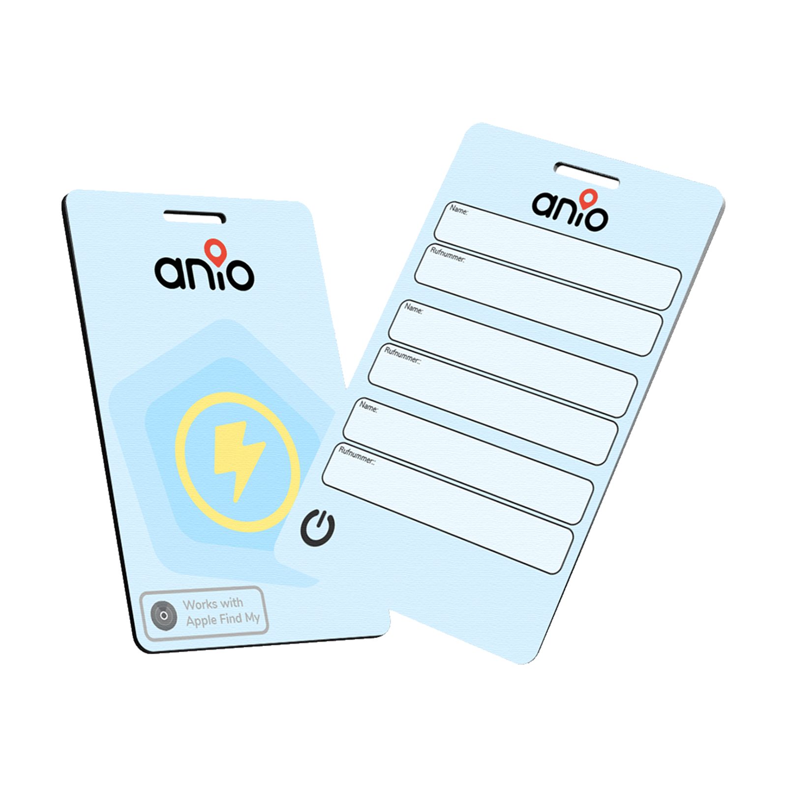 ANIO Smartwatch-Hülle BagTag Tracker Karte Schlanker Bluetooth Finder für Apple Wo ist?, Tracker Karte, Apple "Wo ist?"-Netzwerk