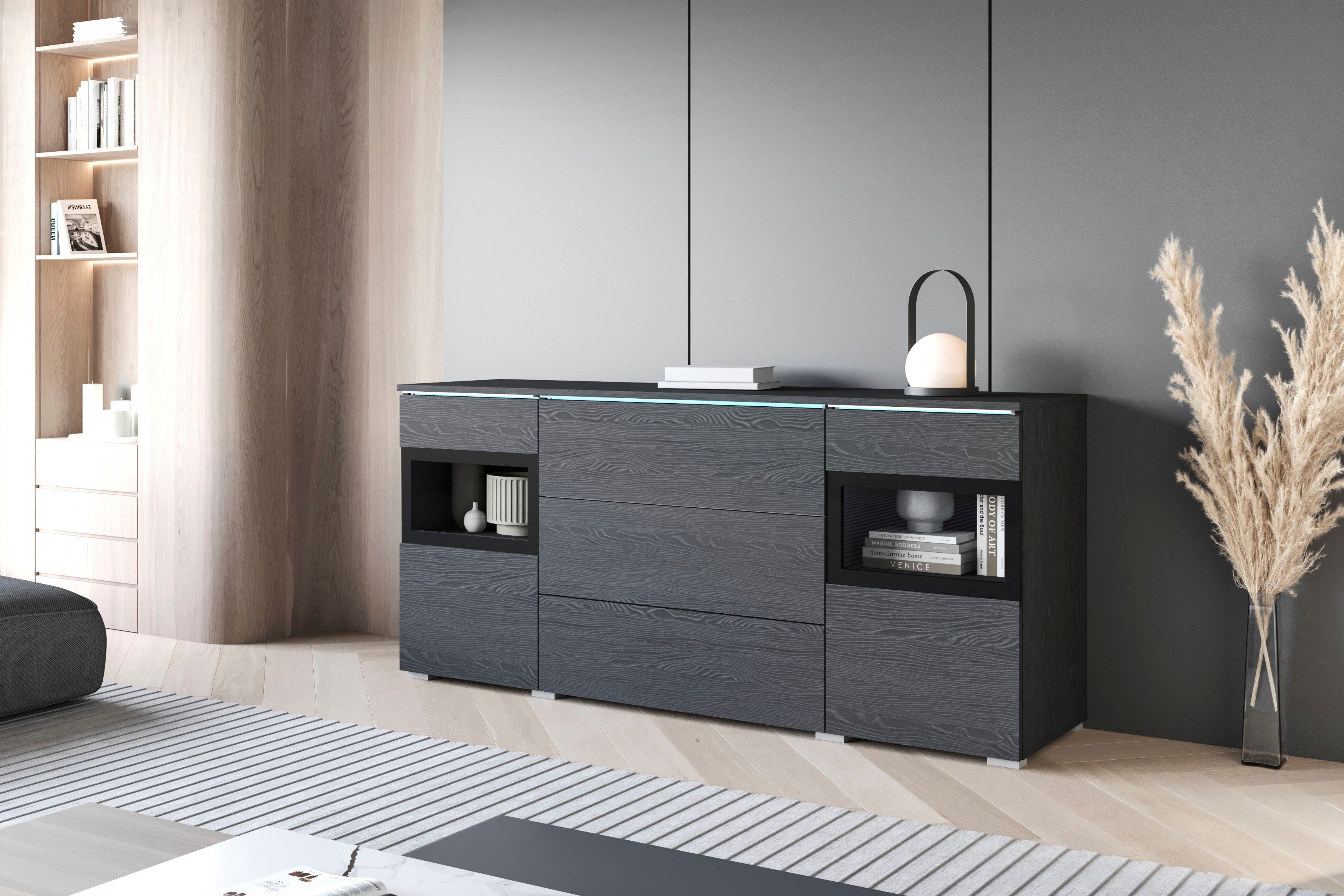 INOSIGN Sideboard VERA, Moderne grifflose Kommode,verstellbare günstig online kaufen
