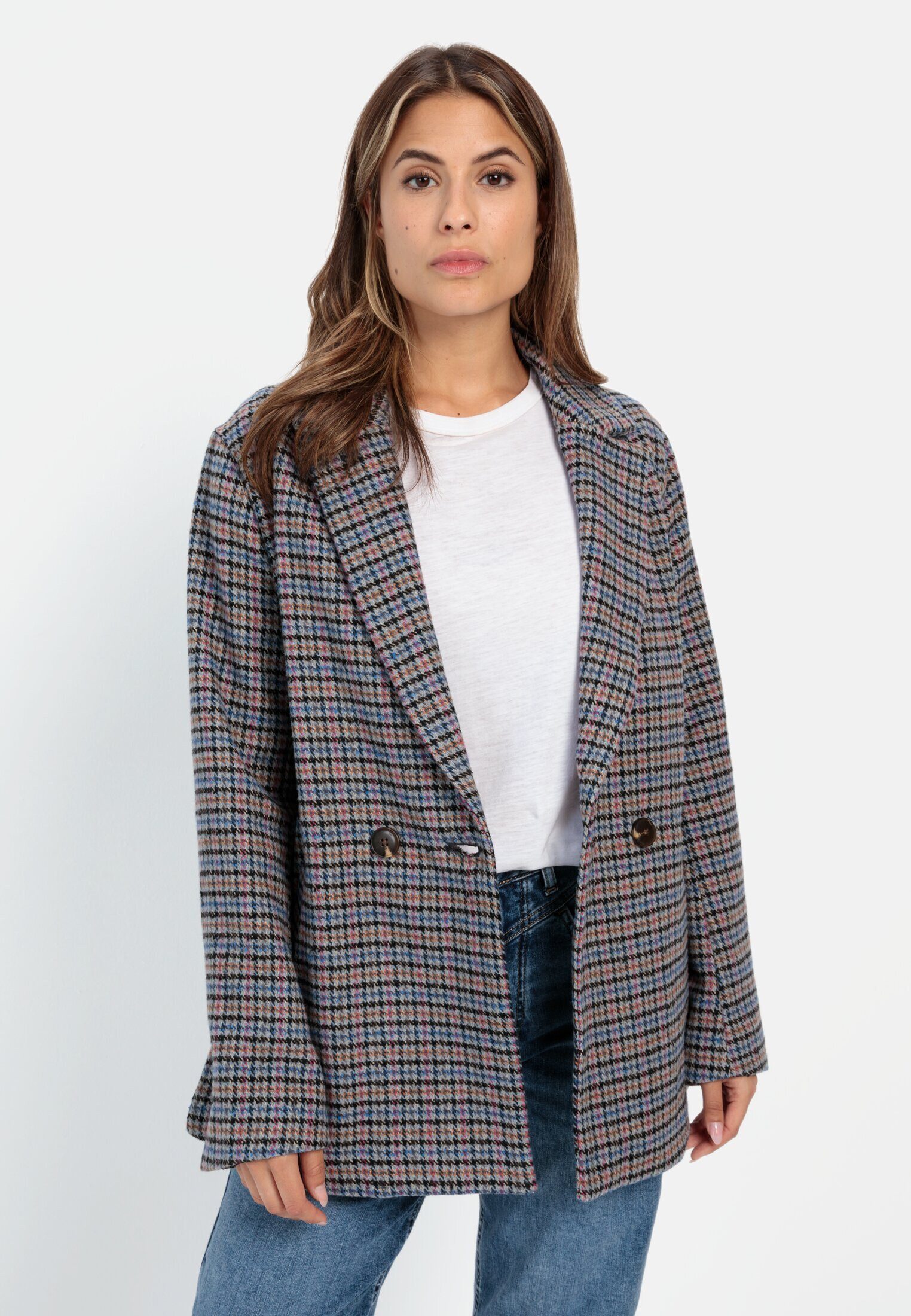 camel active Longblazer mit kariertem Muster günstig online kaufen