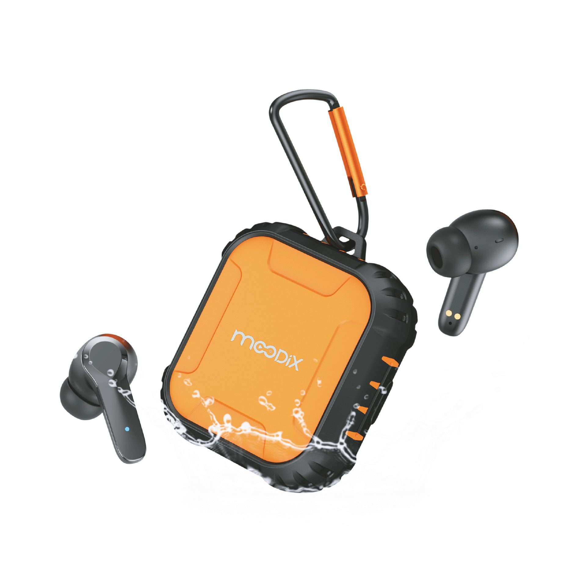 Moodix KI23K039 Bluetooth Ohrhörer, ANC, IPX7 Wasserdicht wireless In-Ear-Kopfhörer