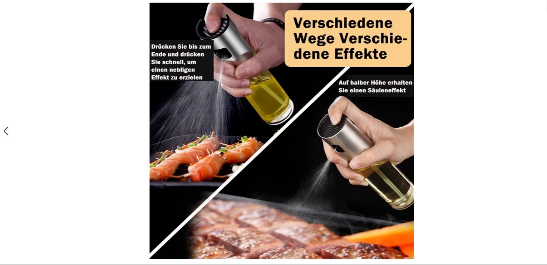 Niwita Sprühflasche Essig oder Ölsprüher mit Mini-Trichter, 100ml