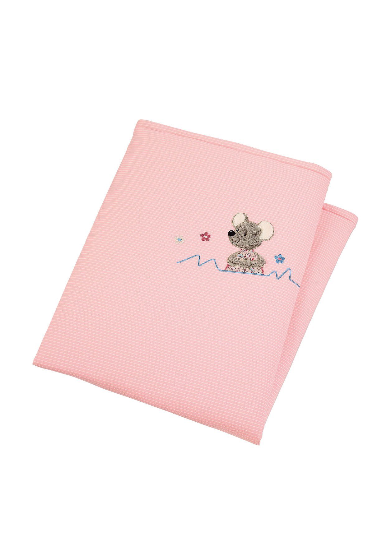 Babydecke Schmusedecke wattiert MAUS Mabel, Sterntaler®