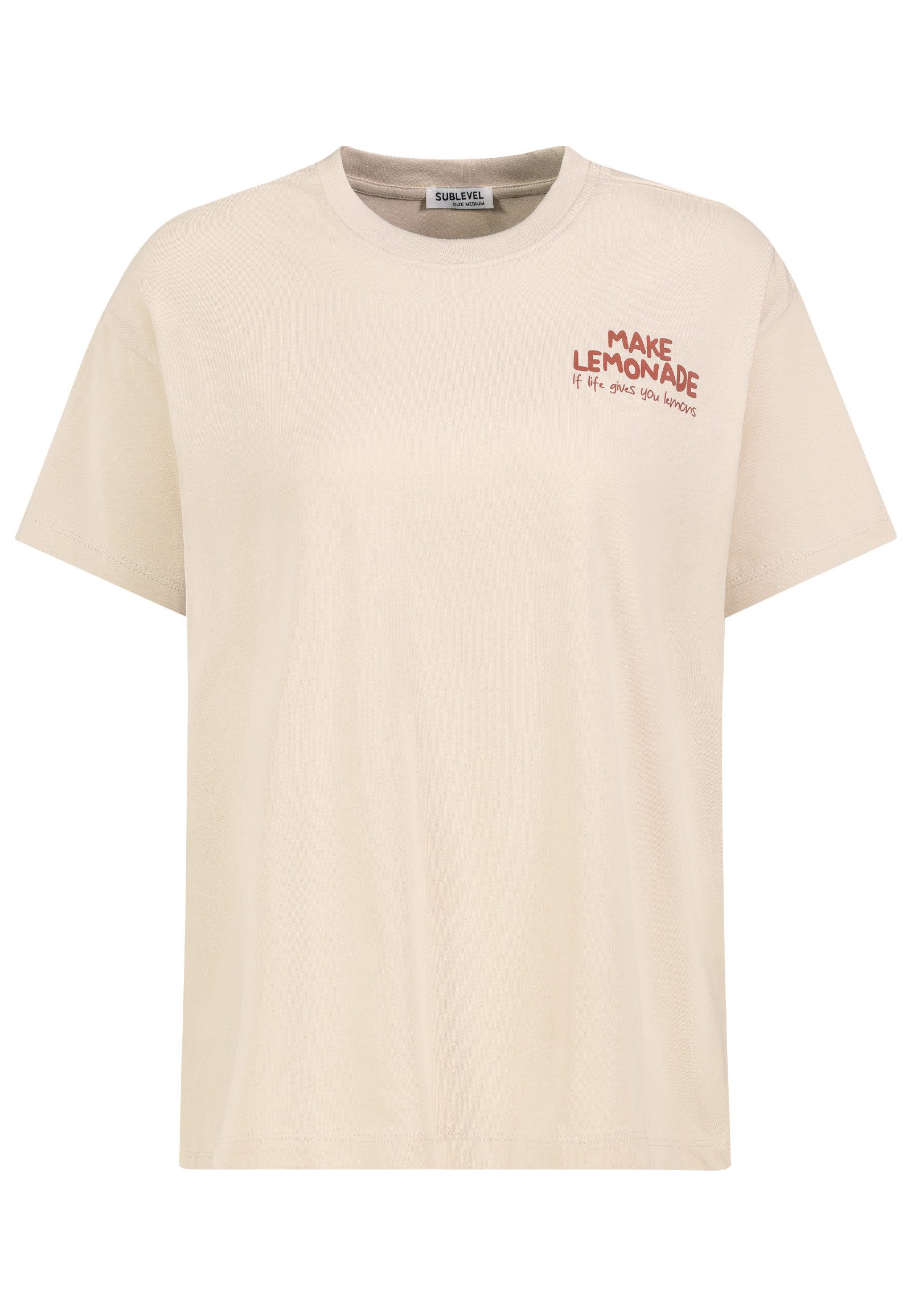 SUBLEVEL T-Shirt Modisches T-Shirt Fotoprint Rundhals Atmungsaktiv (1-tlg) D12022M02645X_T-shirts
