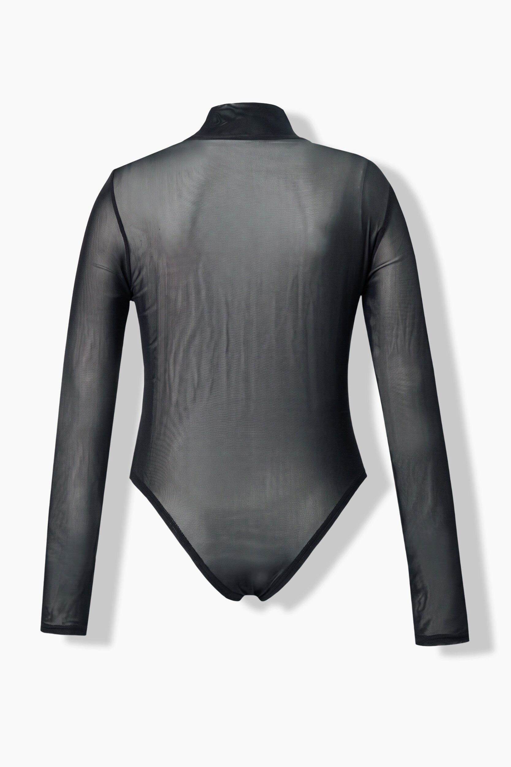 Ulla Popken Longsleeve Body Mesh Slim Fit Stehkragen Langarm – Bild 2 von 4