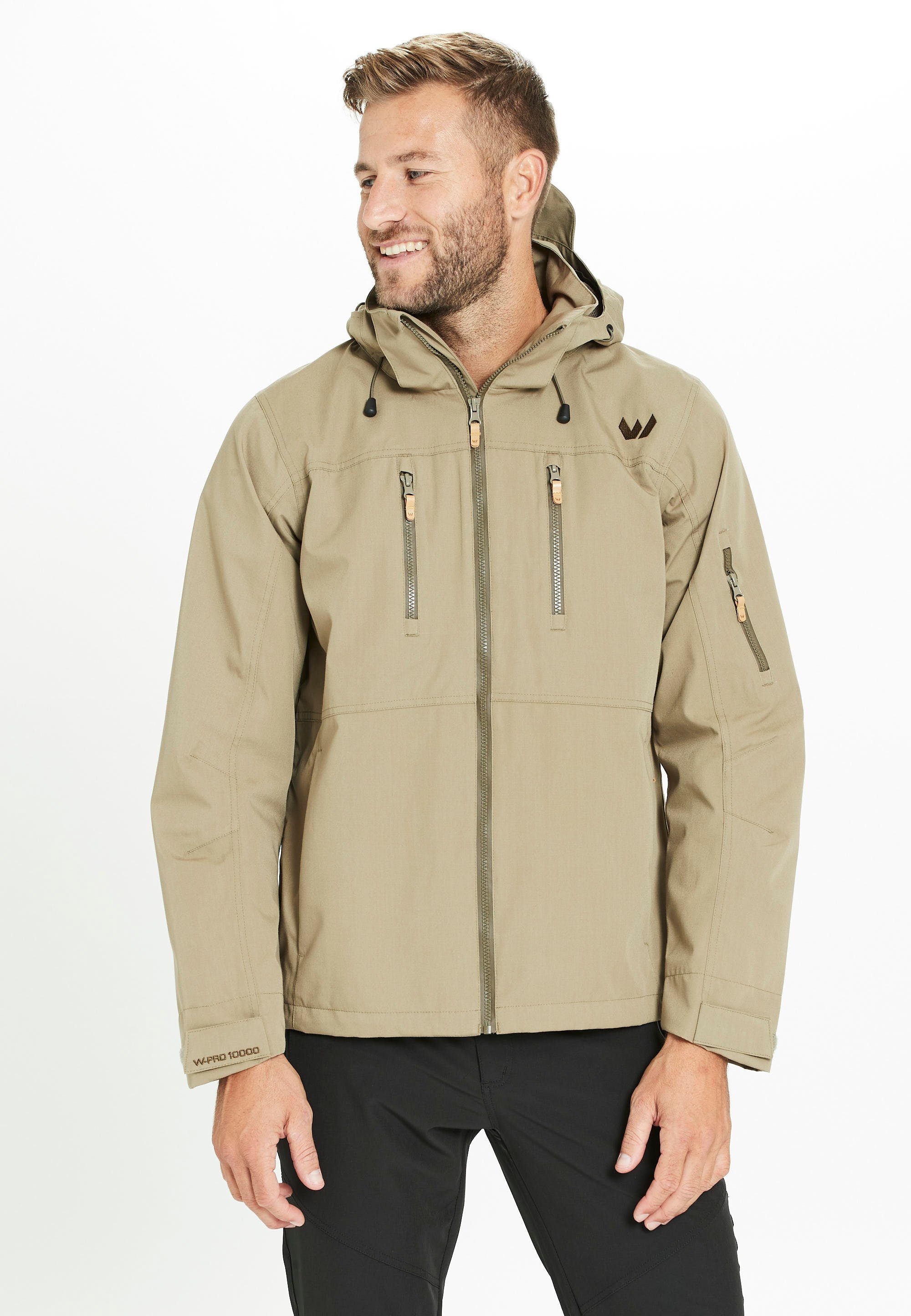 WHISTLER Outdoorjacke Downey mit 10.000 mm Wassersäule khaki