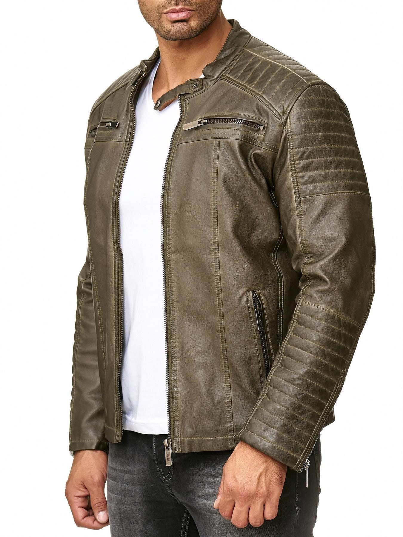 RedBridge Lederimitatjacke aus robustem Kunstleder mit günstig online kaufen