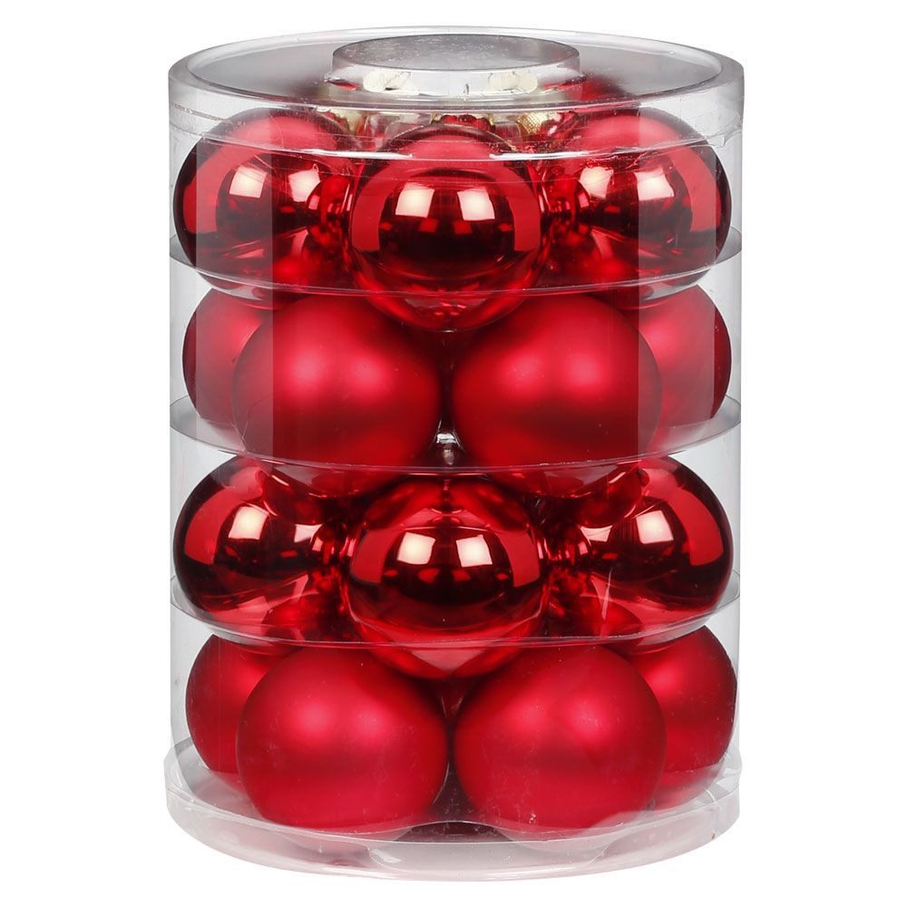 MAGIC by Inge Christbaumschmuck, Weihnachtskugeln Glas 6cm, 20 Stück