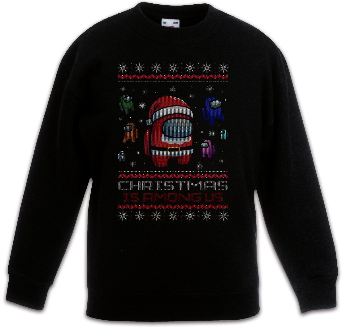 Urban Backwoods Sweatshirt Christmas Crewmate Kinderpullover Us Game X-Mas Weihnachten Among (1-tlg) Friends Games Impostor Gaming